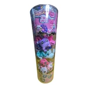 Scrunchmiez Hair Scrunchies 7 Pack Hair Ties Purple Plush Friend